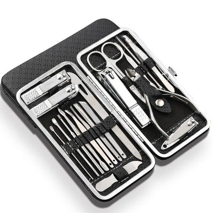 19-Piece Stainless Steel Manicure and Pedicure Nail Clipper Set