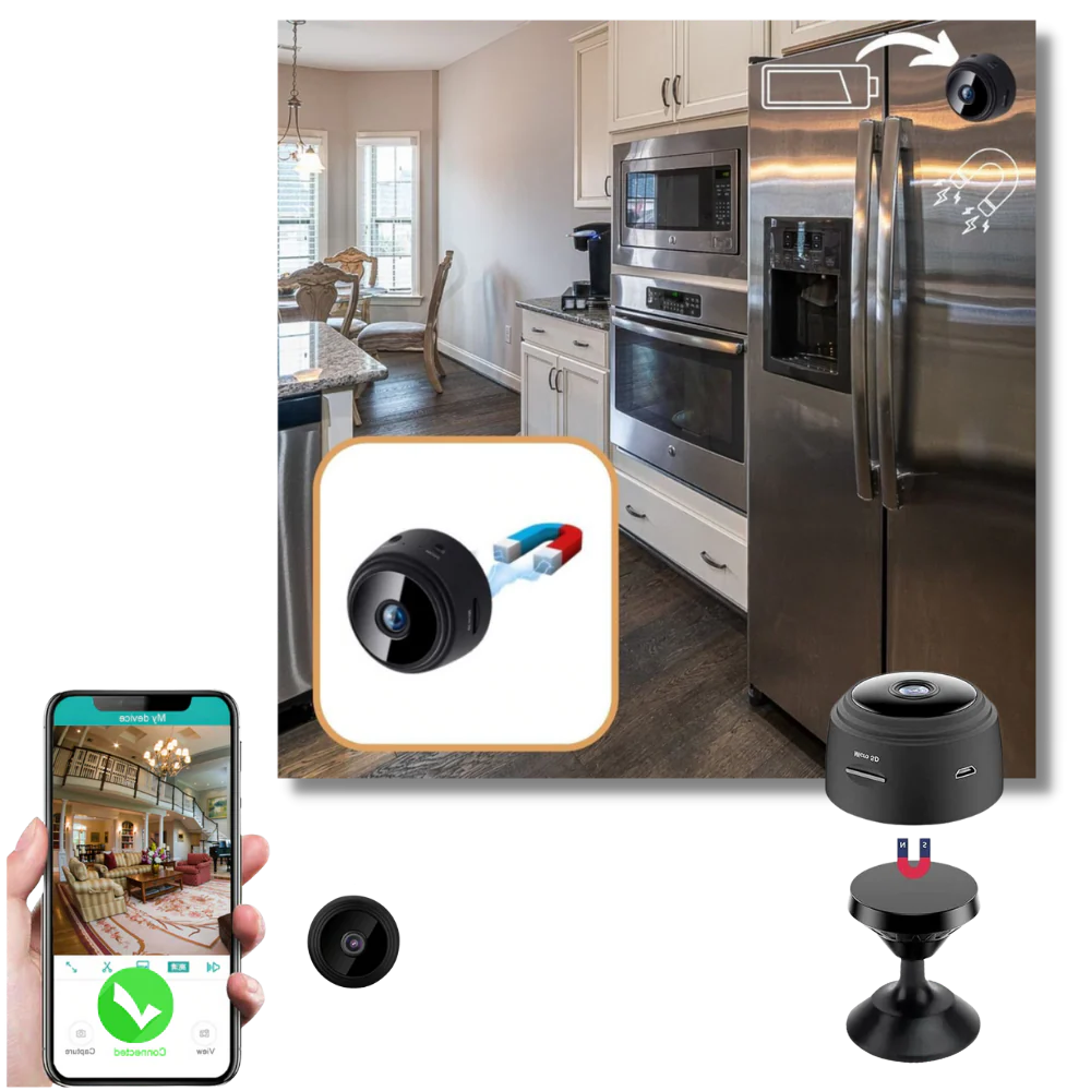 Wireless Mini Surveillance Camera with Night Vision and Motion Detection