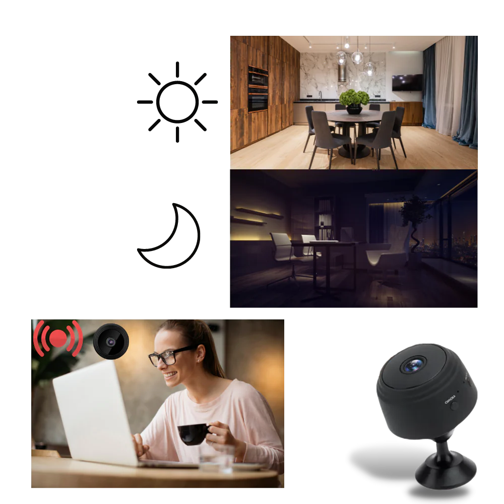 Wireless Mini Surveillance Camera with Night Vision and Motion Detection