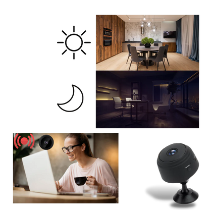 Wireless Mini Surveillance Camera with Night Vision and Motion Detection