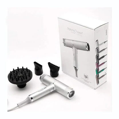 Metallic Red Hair Dryer with High-Speed Motor