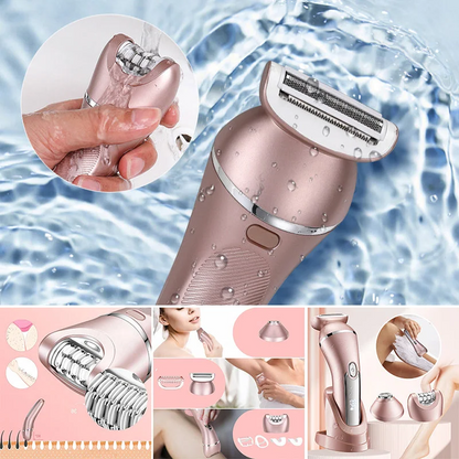 3-in-1 Waterproof Electric Shaver for Women with Trimmer and Epilator