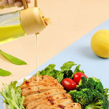 Contemporary Glass Oil Dispenser with Colorful Lid