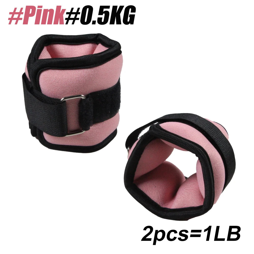 Adjustable Ankle and Wrist Weights with Secure Velcro Straps for Workouts
