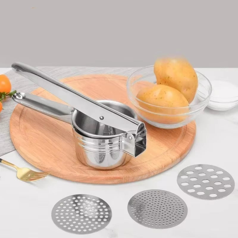Stainless Steel Potato Ricer With Ergonomic Handles