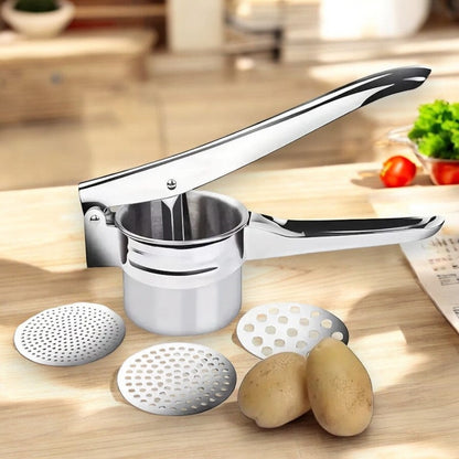 Stainless Steel Potato Ricer With Ergonomic Handles