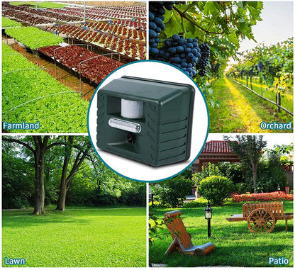 Ultrasonic Animal Repeller with Motion Sensor for Outdoor Pest Control