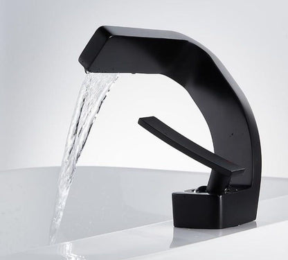 Modern Sleek Chrome Faucet With Waterfall Outlet