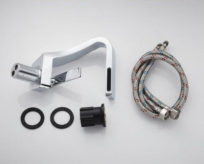 Modern Sleek Chrome Faucet With Waterfall Outlet