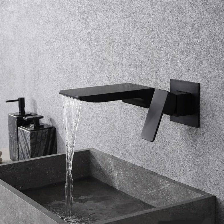 Modern Chrome Waterfall Wall-Mounted Faucet