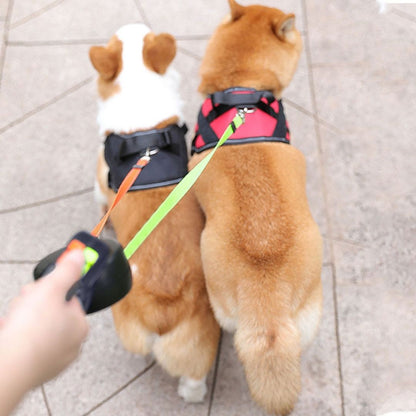 Anti-Tangle Double Dog Leash With Swivel Joint Padded Handle