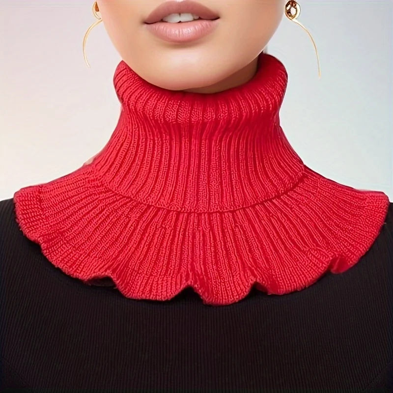 Knitted Turtleneck Neck Scarf for Women Soft Warm Winter Neckwear