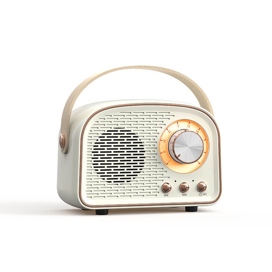 Retro Style Bluetooth Speaker with Leather Handle