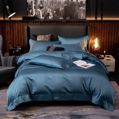 Modern Black Cotton Bedding Set
