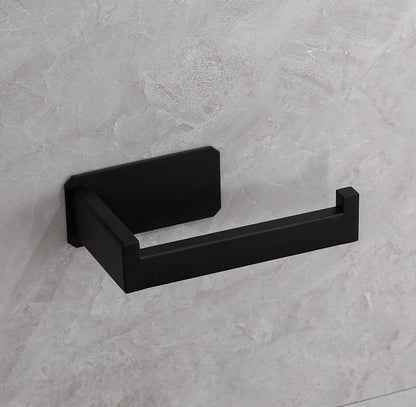 Minimalist Matte Black Toilet Paper Holder