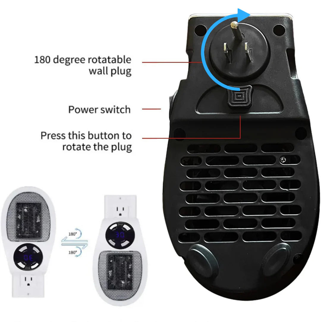 Portable 500W Mini Electric Heater Compact Quiet Energy Saving