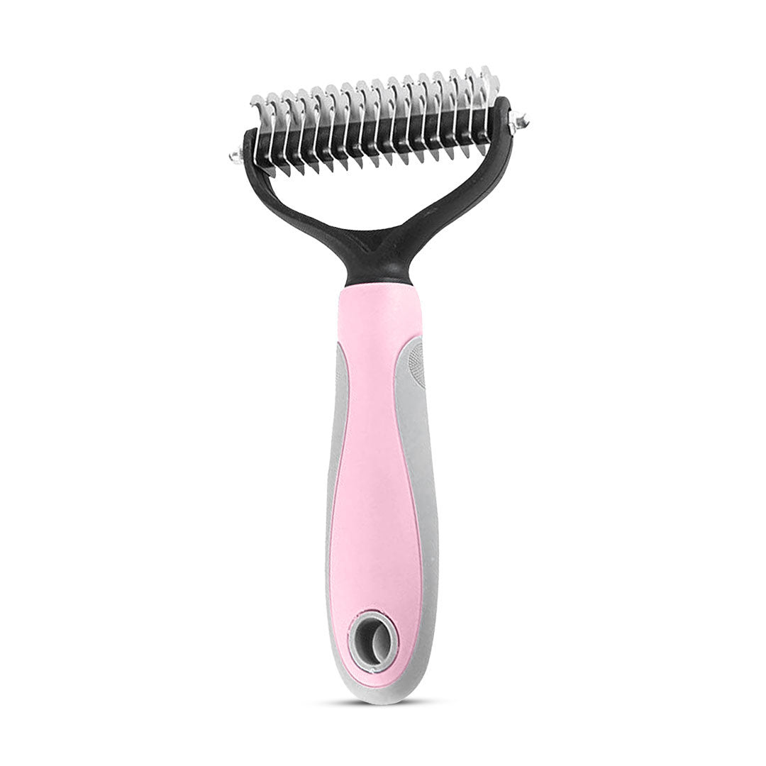 Two-Sided Detangling Pet Comb Stainless Steel Teeth for Cats Dogs