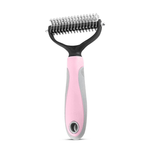 Two-Sided Detangling Pet Comb Stainless Steel Teeth for Cats Dogs