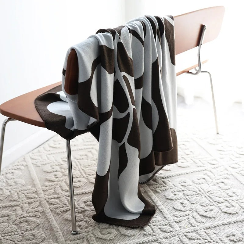 Nordic Cotton Abstract Throw Blanket