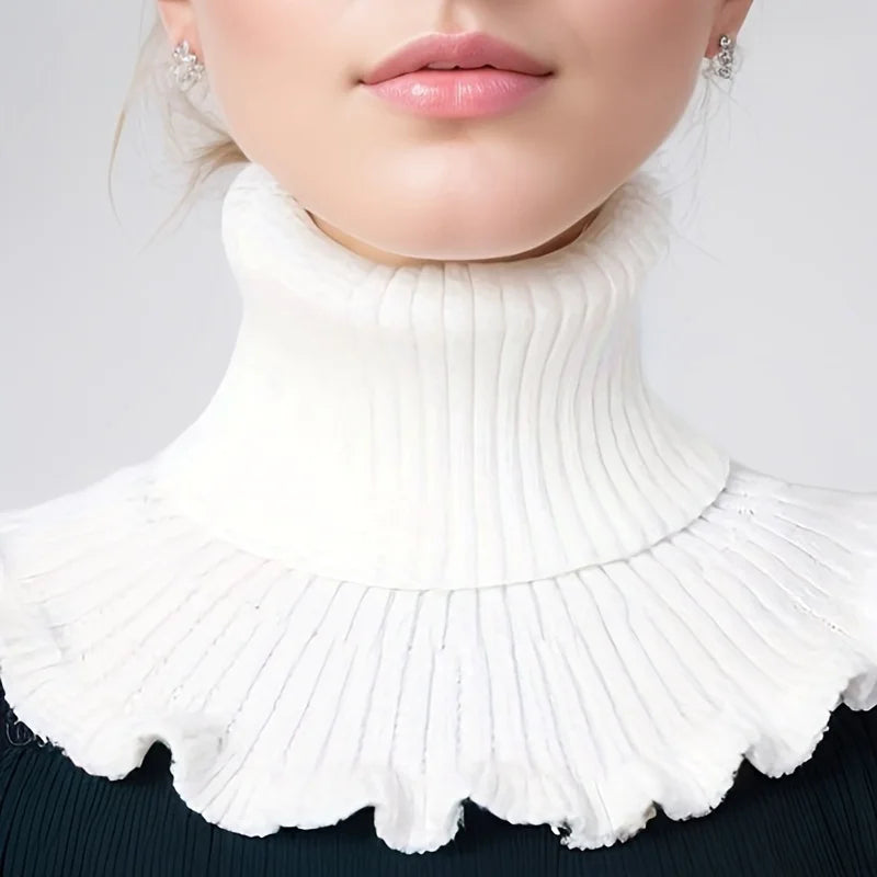 Knitted Turtleneck Neck Scarf for Women Soft Warm Winter Neckwear