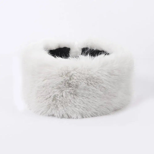 Fluffy Faux Fur Winter Headband for Women Warm and Stylish