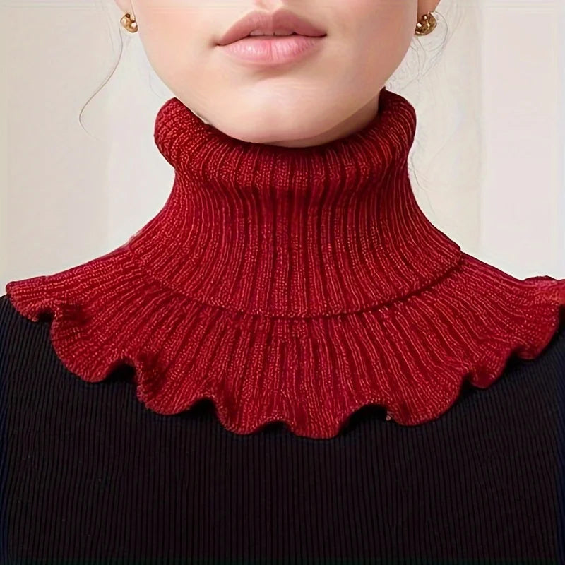 Knitted Turtleneck Neck Scarf for Women Soft Warm Winter Neckwear
