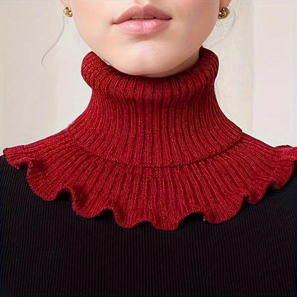 Knitted Turtleneck Neck Scarf for Women Soft Warm Winter Neckwear